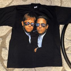 Vintage 1994 Billy Joel & Elton John Summer Tour T-Shirt Black XL