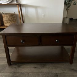 small dark colored coffee table
