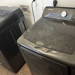 Samsung Black Washer + Electric Dryer