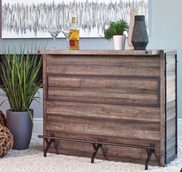 Aged Oak 5-Shelf Bar Unit