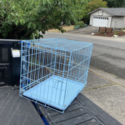 Small Dog Puppy Rabbit Kennel Crate Collapsible like New 24” L by 17”W 19”