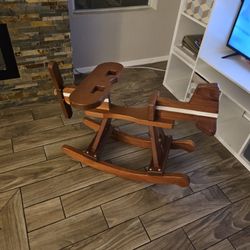 Wooden Airplane Rocking Horse