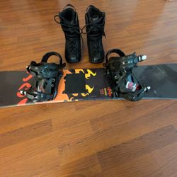 Junior Lamar Snowboard 132 with bindings and boots