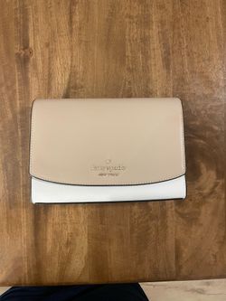 kate spade Two-Tone Pale Pink (Blush) and White Foldover Crossbody
