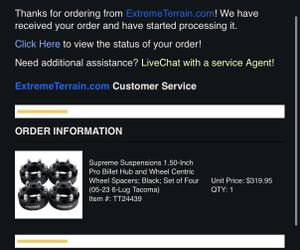 1.5 Wheel Spacer Brand Supreme Suspencion