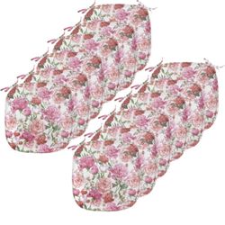 Pink Flowered Chair Cushions 