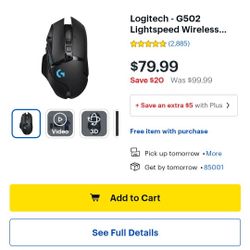 Logitech G502 Lightspeed Wireless Mouse