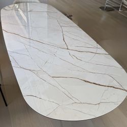 Beautiful 3-piece ceramic-glass top (main + 2 extensions) from the Calligaris Orbital dining table.