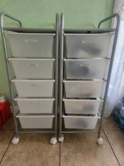 5 drawer rolling cart