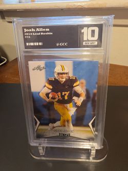 Josh Allen 2018 Leaf Rookie Card #31 GCC 10