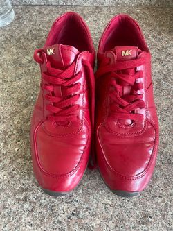 Michael Kors Red Patent Leather Sneakers
