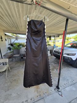 1990s Vintage Scott McClintock Black and Pink Strapless Prom Dress 90s Corset Lace Mermaid Goth NWT