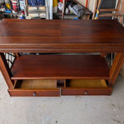 Solid Wood Console Table With 2 Drawers 