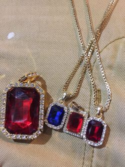 Ruby pendants