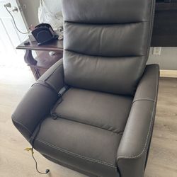 Brown Leather Power Lift Chair