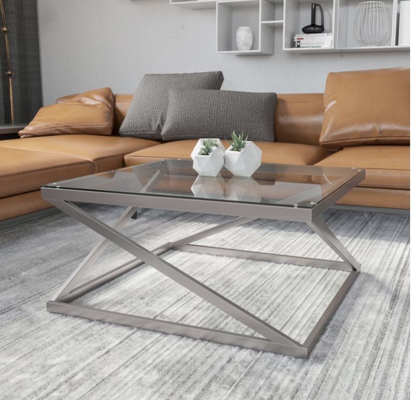 Glass/Metal Coffee And End Table