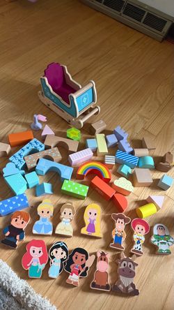 Disney Princess and Toy Story Wooden Blocks Sled check more pictures