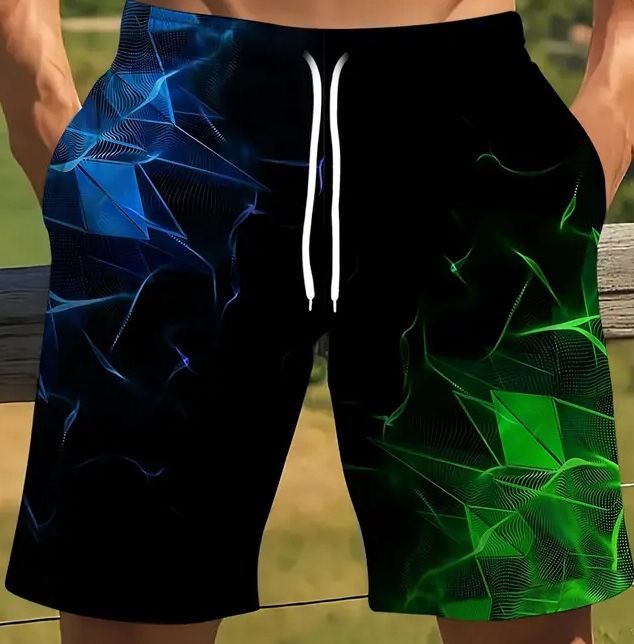 Men’s Green/Black/Blue Shorts Size XL