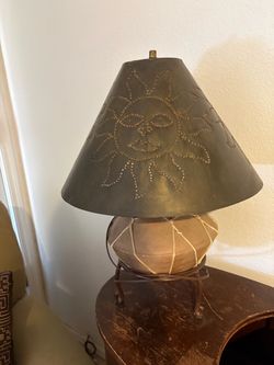 Nice lamp with metal shade