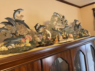 Set Of Dolphin Glass Figurines