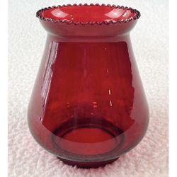 Minimalist Red Glass Flower Vase