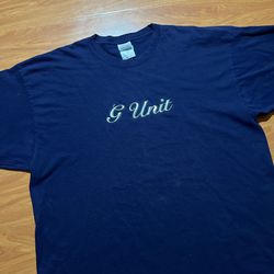 Vintage 2003 Reebok x G unit 50 Cent embossed Tshirt  Size 2XL 