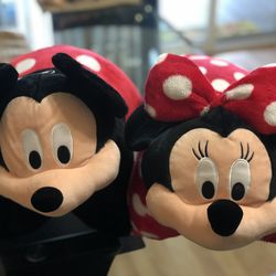 Minnie and Mickey plush pillows