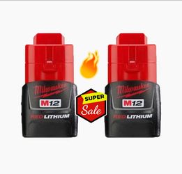 Milwaukee M12 Red Lithium Battery Pack (2)