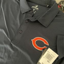 Brand new Antigua Chicago Bears NFL Polo Shirt Navy Blue Size M Football