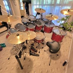 DW Black Badge( 80's) New Set Up And Price. Custom Made Drum Set  Excellent Cond.