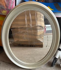 Oval Bathroom Medicine Cabinet with Mirror