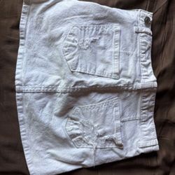 Mini White Demin Skirt Kpop Idol Inner Pants