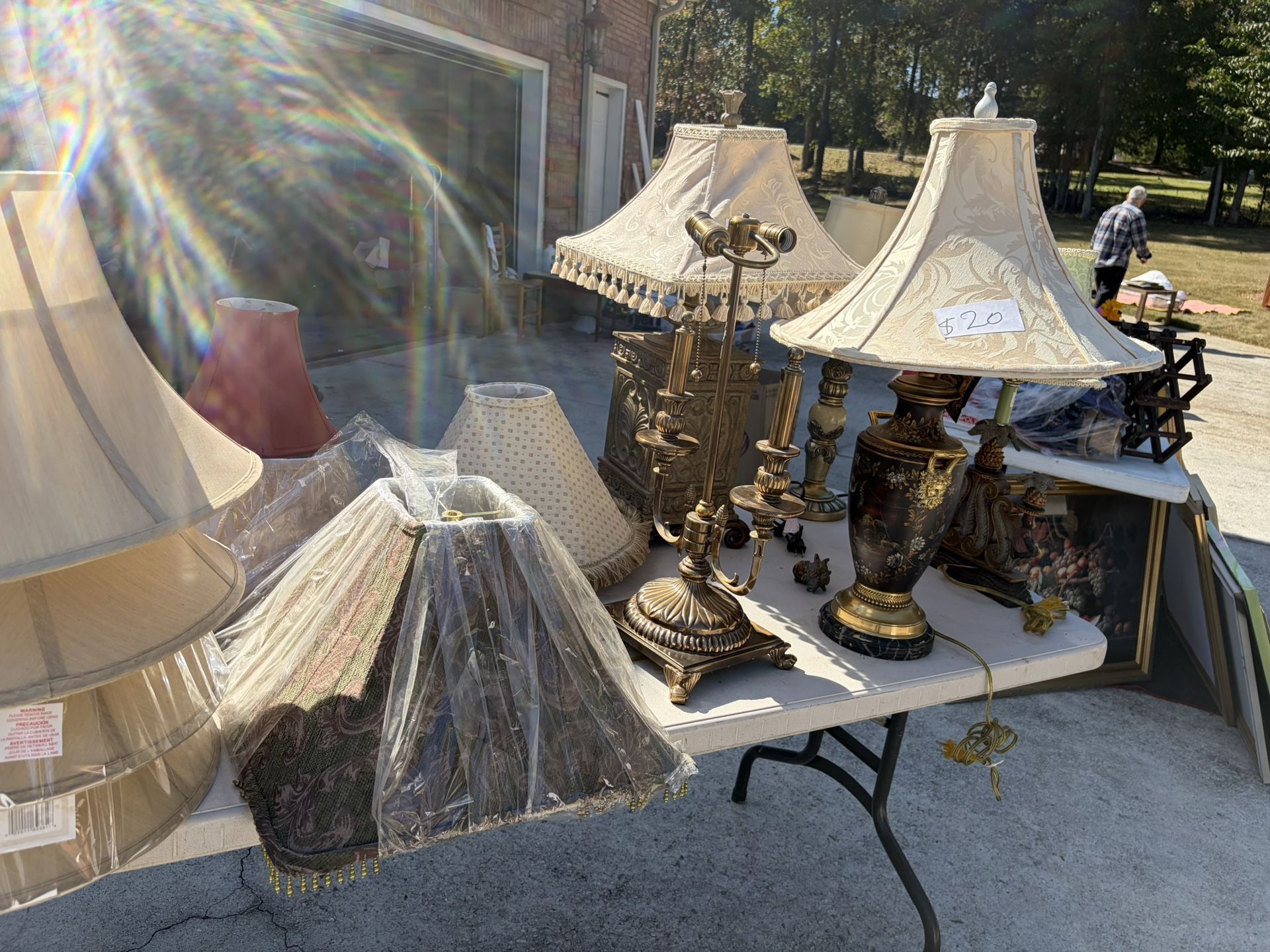 Antique Lamp And Shades