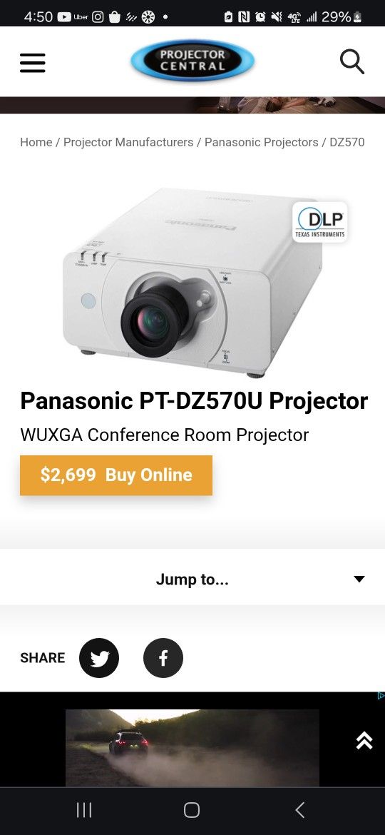 Panasonic PT-DZ570u