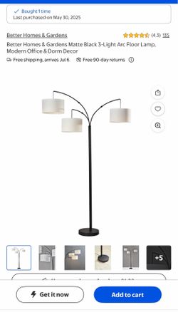 3 light arc floor lamp with LED lights