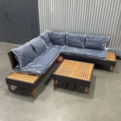 Solid Wood Outdoor Patio Sectional Furniture