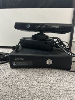 Xbox 360 with Kinect and Xbox 360 controller and HDMI cable