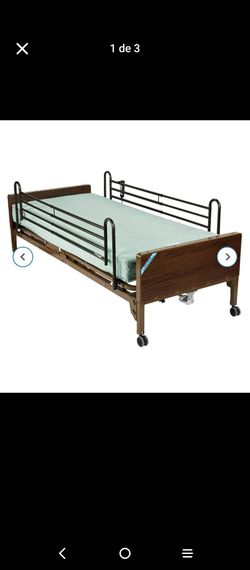 Full Electric Hospital Bed with Rails and Mattress