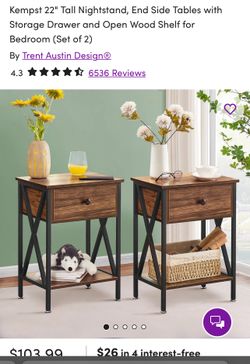 Two End/bedside Tables 