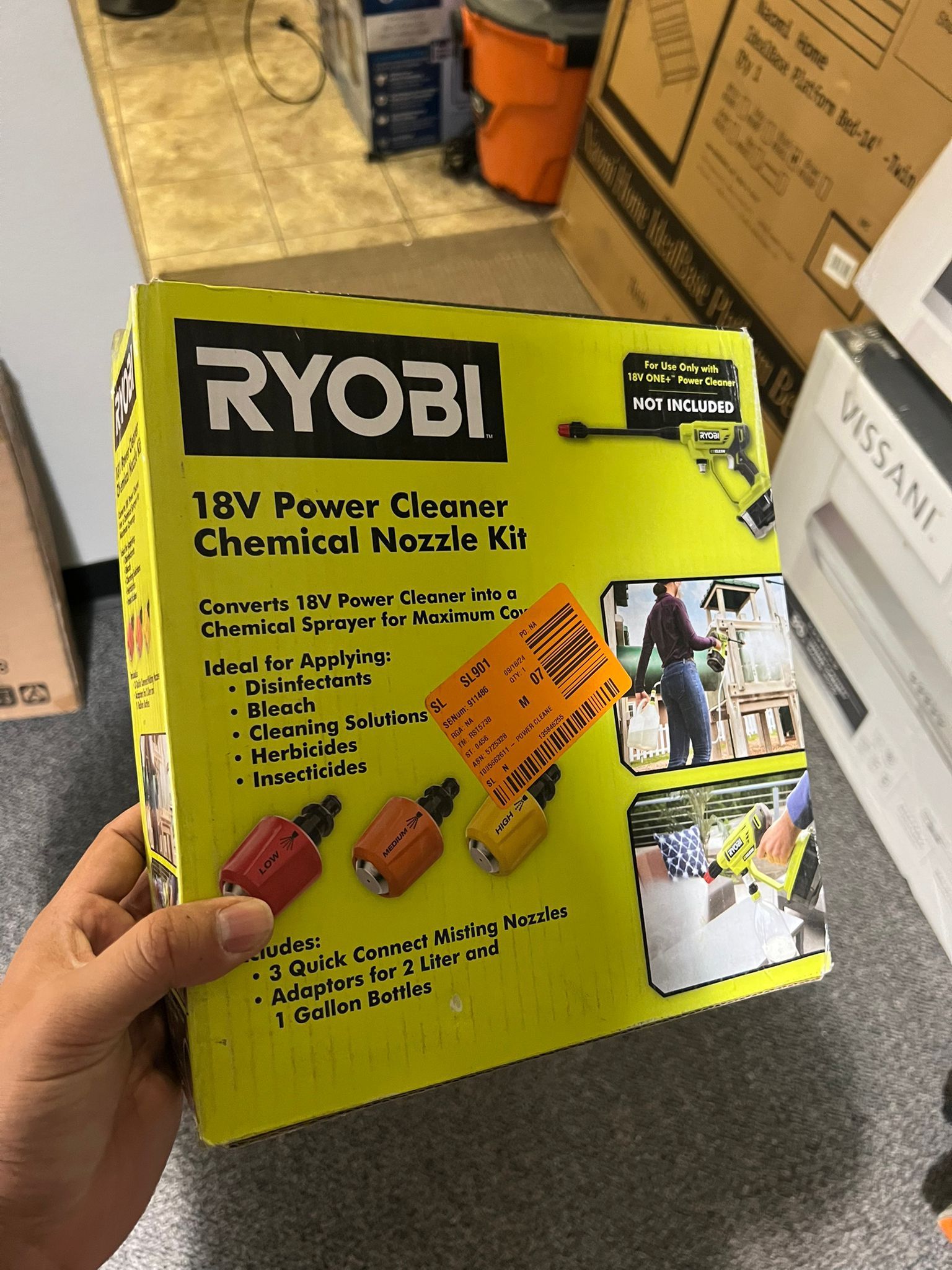 10 Units RYOBI EZClean Power Cleaner Chemical Nozzle Kit (Model: RY31MNK01)