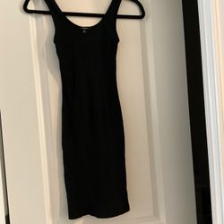 Ambiance Black Ribbed Bodycon Tank Dress