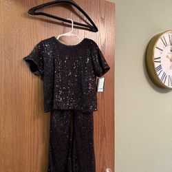 Girls Size 7/8 Sequin Top And Pants 