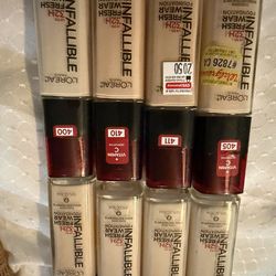L’Oréal infallible foundations $8 each new