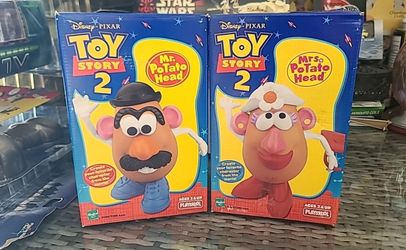 Mr & Mrs Potato Head Disney Pixar Toy Story 2 With Boxes 1999 Vintage