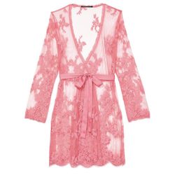 Victoria Secret Pink Floral Lace Robe