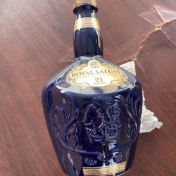 Collectable Empty Royal salute Bottle 1L
