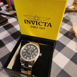 BRAND NEW IN BOX Invicta 38mm Black Mother Of Pearl Unisex Watch