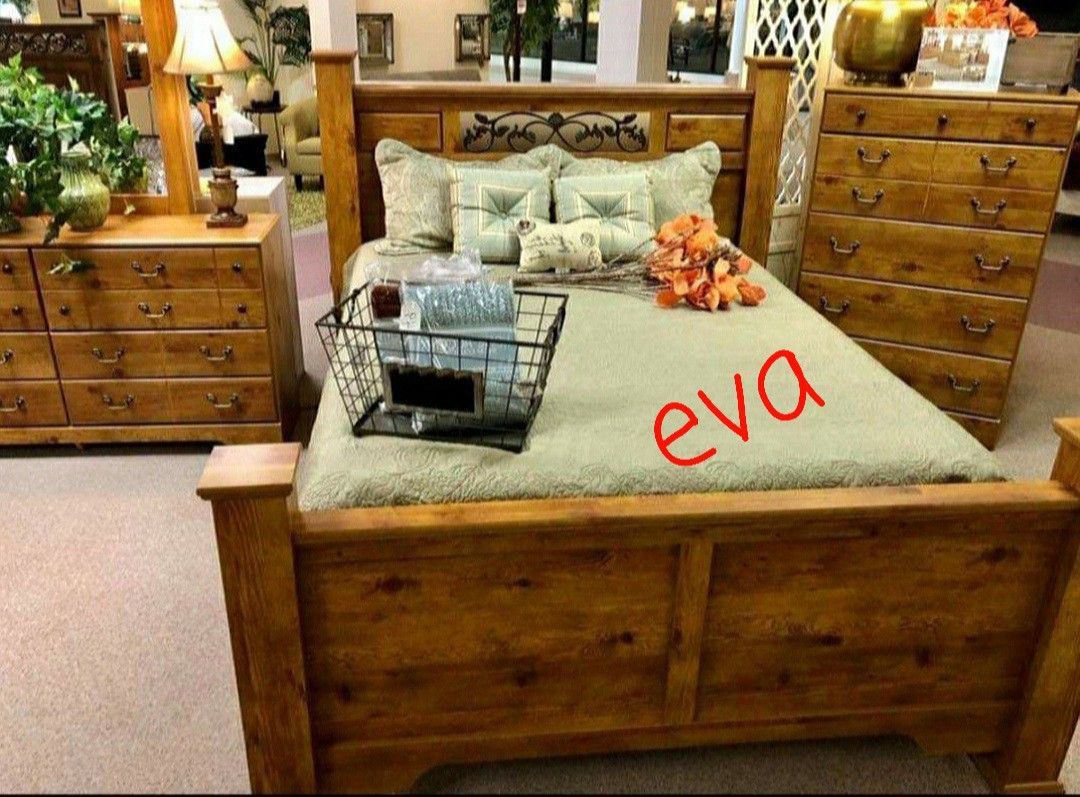 🚛Same Day Delivery👉Bittersweet Light Brown Bedroom Set💰Financing available