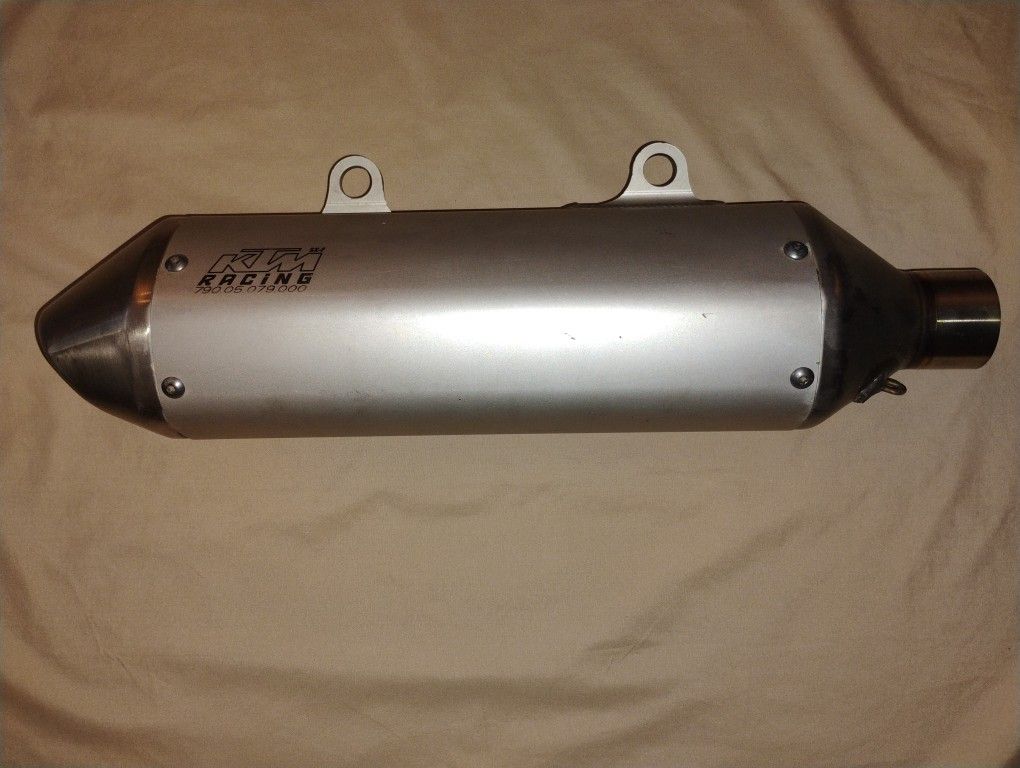 KTM Racing Exhaust Muffler (Silencer) for an SX-F Motocross Bike