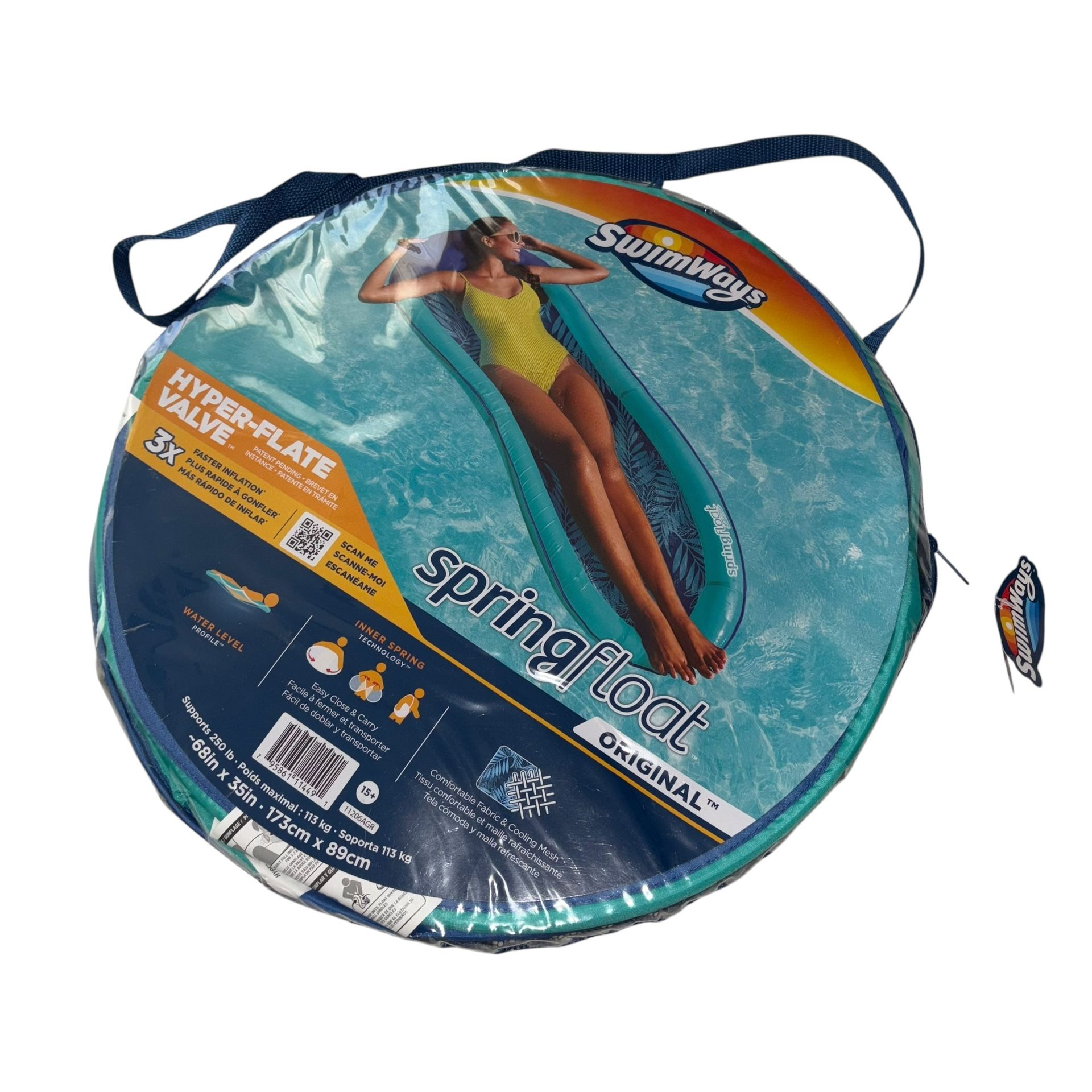 New SwimWays Spring Float in Blue and Yellow
